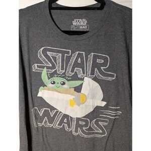 Star Wars The Mandalorian Baby Yoda T-Shirt Men’s 2XL XXL Gray The Child Grogu